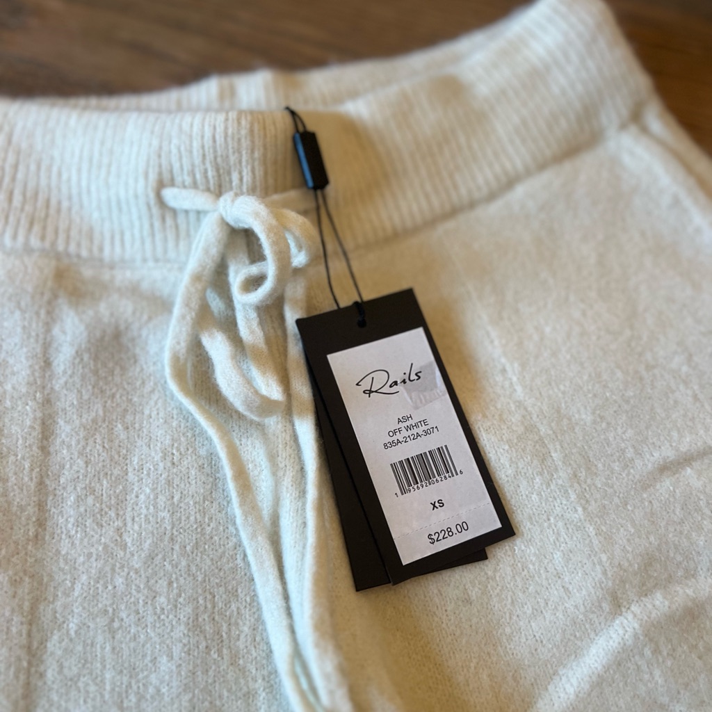 Rails Cream Knit Track Pants